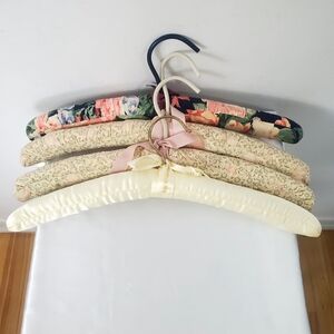 Floral and Satin Padded Hangers Set